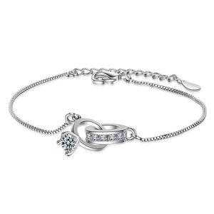 Double Circle Cubic Zircon Bracelet for Women