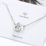 Double Circle Cubic Zircon Bracelet for Women