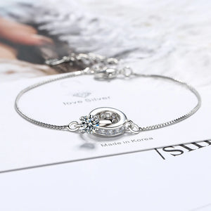 Double Circle Cubic Zircon Bracelet for Women