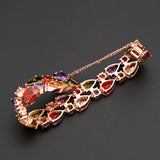 CZ Bracelets For Women Silver/Rose Colorful Crystal Bangles
