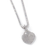 Heart Pendant Cubic Zircon Chain Necklace for Women
