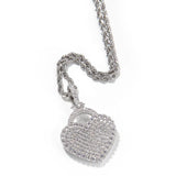 Heart Pendant Cubic Zircon Chain Necklace for Women