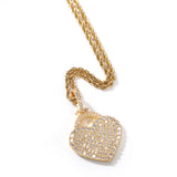 Heart Pendant Cubic Zircon Chain Necklace for Women