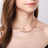 Cubic Zircon Choker Necklace Rhinestone Tennis Crystal Chain