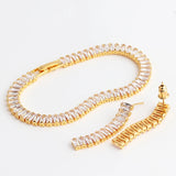 Cubic Zircon Choker Necklace Crystal Chain Goth Jewelry Collares