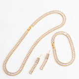 Cubic Zircon Choker Necklace Crystal Chain Goth Jewelry Collares
