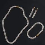 Cubic Zircon Choker Necklace Crystal Chain Goth Jewelry Collares