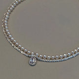 Cubic Zircon Choker Necklace for Women Rhinestone Tennis Necklace Crystal Chain