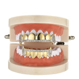 Hip Hop Fangs Teeth Grillz Top & Bottom Grills Dental Mouth Caps