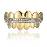 Hip Hop Fangs Teeth Grillz Top & Bottom Grills Dental Mouth Caps