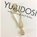 9x50mm CZ Micro Pave Hook Lobster Clasp Cubic Zirconia Clasp