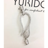 9x50mm CZ Micro Pave Hook Lobster Clasp Cubic Zirconia Clasp