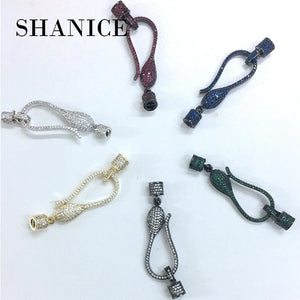 9x50mm CZ Micro Pave Hook Lobster Clasp Cubic Zirconia Clasp