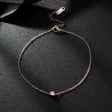 CZ Anklet Rose Bracelet Leg Chain Stainless Steel Anklets