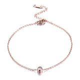 CZ Anklet Rose Bracelet Leg Chain Stainless Steel Anklets