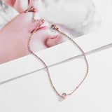 CZ Anklet Rose Bracelet Leg Chain Stainless Steel Anklets