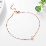 CZ Anklet Rose Bracelet Leg Chain Stainless Steel Anklets