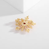 CZ Christmas Snowflake Brooches Pins for Women