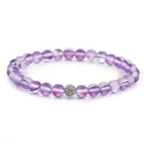 CZ Copper Beads Charm Bracelet Moonstone Stone Bracelet