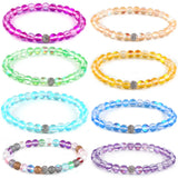 CZ Copper Beads Charm Bracelet Moonstone Stone Bracelet