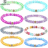 CZ Copper Beads Charm Bracelet Moonstone Stone Bracelet
