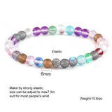 CZ Copper Beads Charm Bracelet Moonstone Stone Bracelet