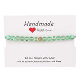 CZ Copper Beads Charm Bracelet Moonstone Stone Bracelet