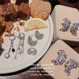 CZ Crystal Clip-On Stud Earrings Round Non-Pierced Women Girls