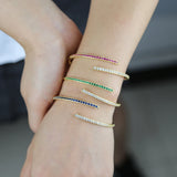 CZ Open Cuff Bangle Bracelet for Women