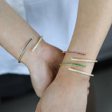 CZ Open Cuff Bangle Bracelet for Women