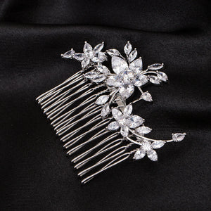 CZ Hair Comb Flower Clip Wedding Hair Accessories