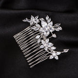 CZ Hair Comb Flower Clip Wedding Hair Accessories