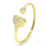 CZ Heart Bracelet Adjustable 18K Plated Women's Jewelry