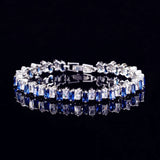 Geometric Crystal CZ Charm Bracelet Colorful Rhinestone Jewelry
