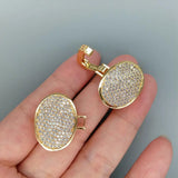 CZ Pave Oval Clasps DIY Craft Accessories