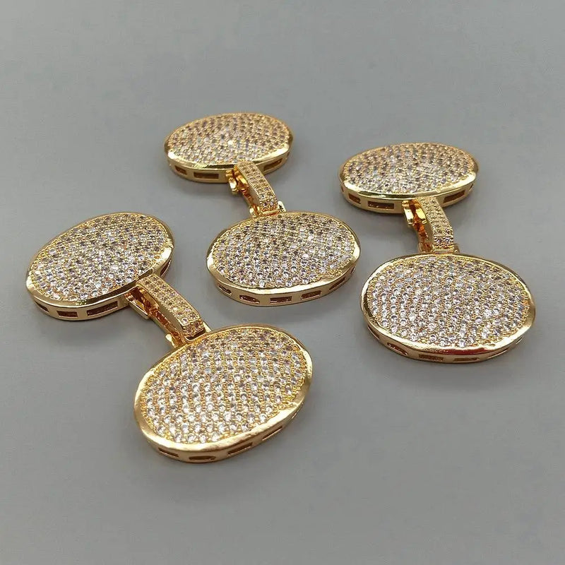 CZ Pave Oval Clasps DIY Craft Accessories