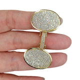 CZ Pave Oval Clasps DIY Craft Accessories