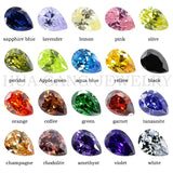Multicolor Pear CZ Stones 2x3~13x18mm AAAAA