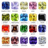 Octangle Cut Multicolor CZ Loose Stones 2x2~12x12mm
