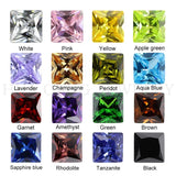 Princess Cut Multicolor CZ Stones 2x2~14x14mm AAAAA