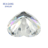 Heart Shape CZ Stones Brilliant Cut Loose Gems Beads 4x4-12x12mm AAAAA