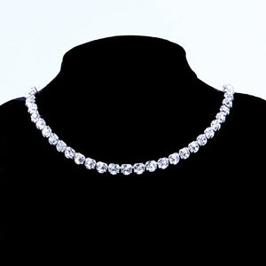 Crystal Rhinestone Tennis Necklace for Women