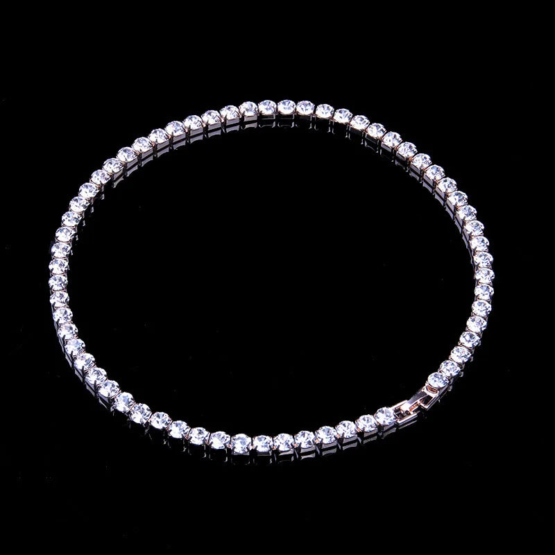 Crystal Rhinestone Tennis Necklace for Women
