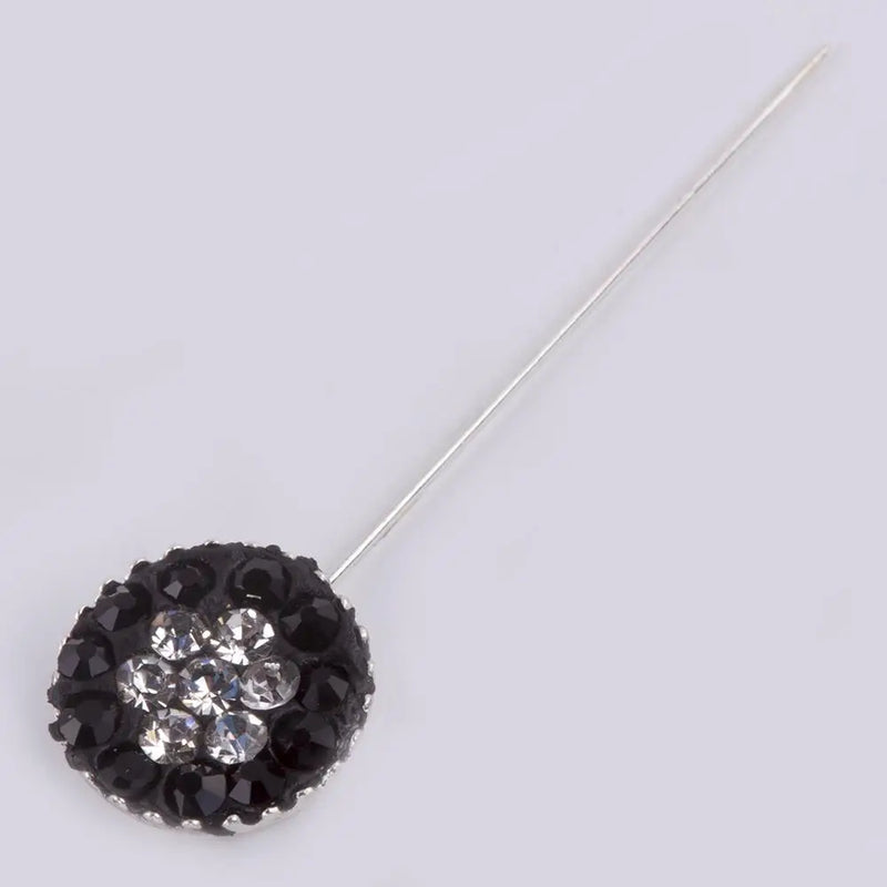 Cubic Zirconia Round Scarf Clips