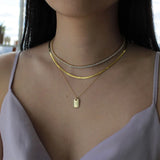 CZ Tennis Necklace Stainless Steel Bling Chain Dainty Jewelry 2mm 3mm 4mm 5mm