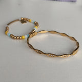 CZ Wave Bangles Stainless Steel Dainty Bangles