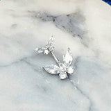 Cubic Zirconite Crystal Butterfly Belly Button Navel Piercing