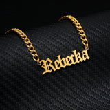 Cubin Chain Name Necklace Stainless Steel Personalized Choker Wedding Gift