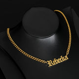 Cubin Chain Name Necklace Stainless Steel Personalized Choker Wedding Gift