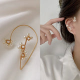 Crystal Cuff Big Earrings No Ear Hole Ear Clip on Jewelry Gift